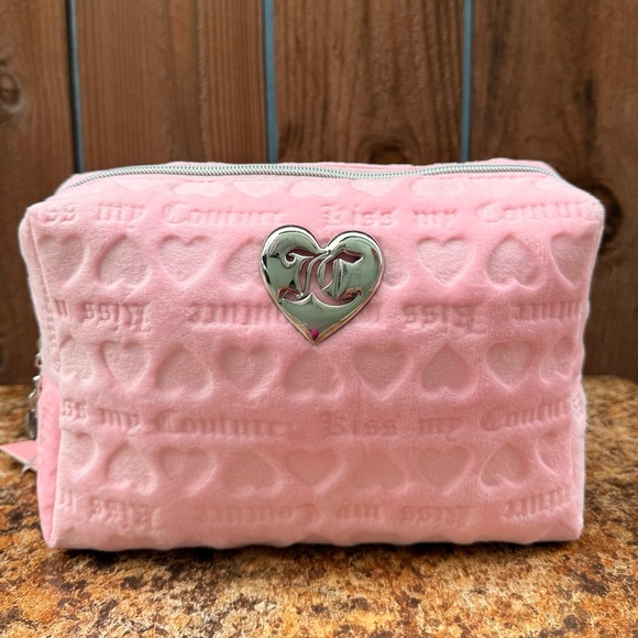 Juicy Couture Handbags - Juicy Couture Kiss My Couture Velour Cosmetic Bag